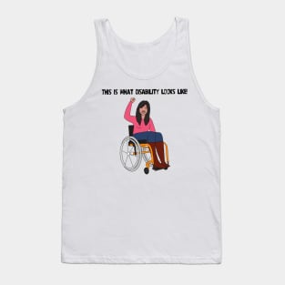 This Is What Disability Looks Like Orange Wheelchair Tank Top